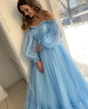 Quinceanera Dresses A-line Bohemian Tulle Beach Summer Prom Dresses