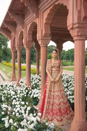 Red Bridal Net Lehenga Choli for Wedding Wear #BN1181