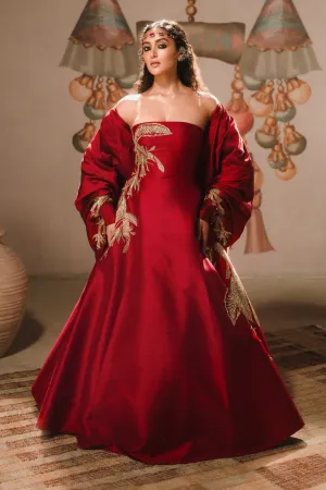 Red paan pasand gown