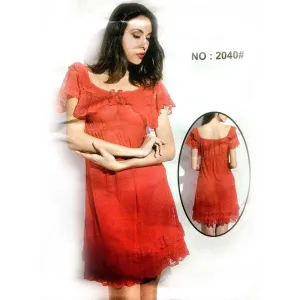 Red Sexy Short Style Nighty - MN - 2040