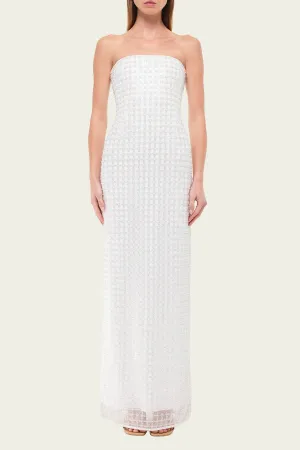 Reign Strapless Gown in White