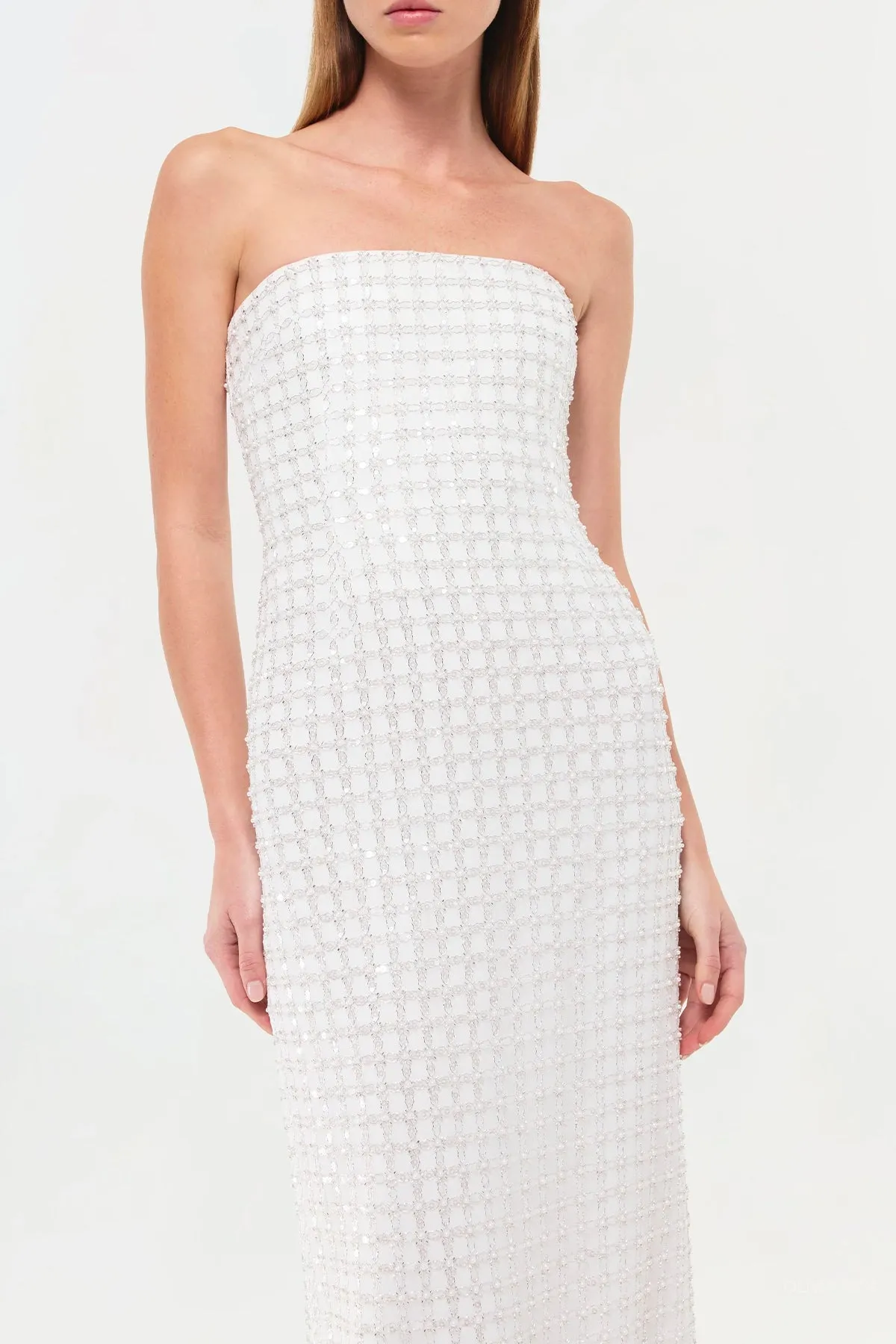 Reign Strapless Gown in White