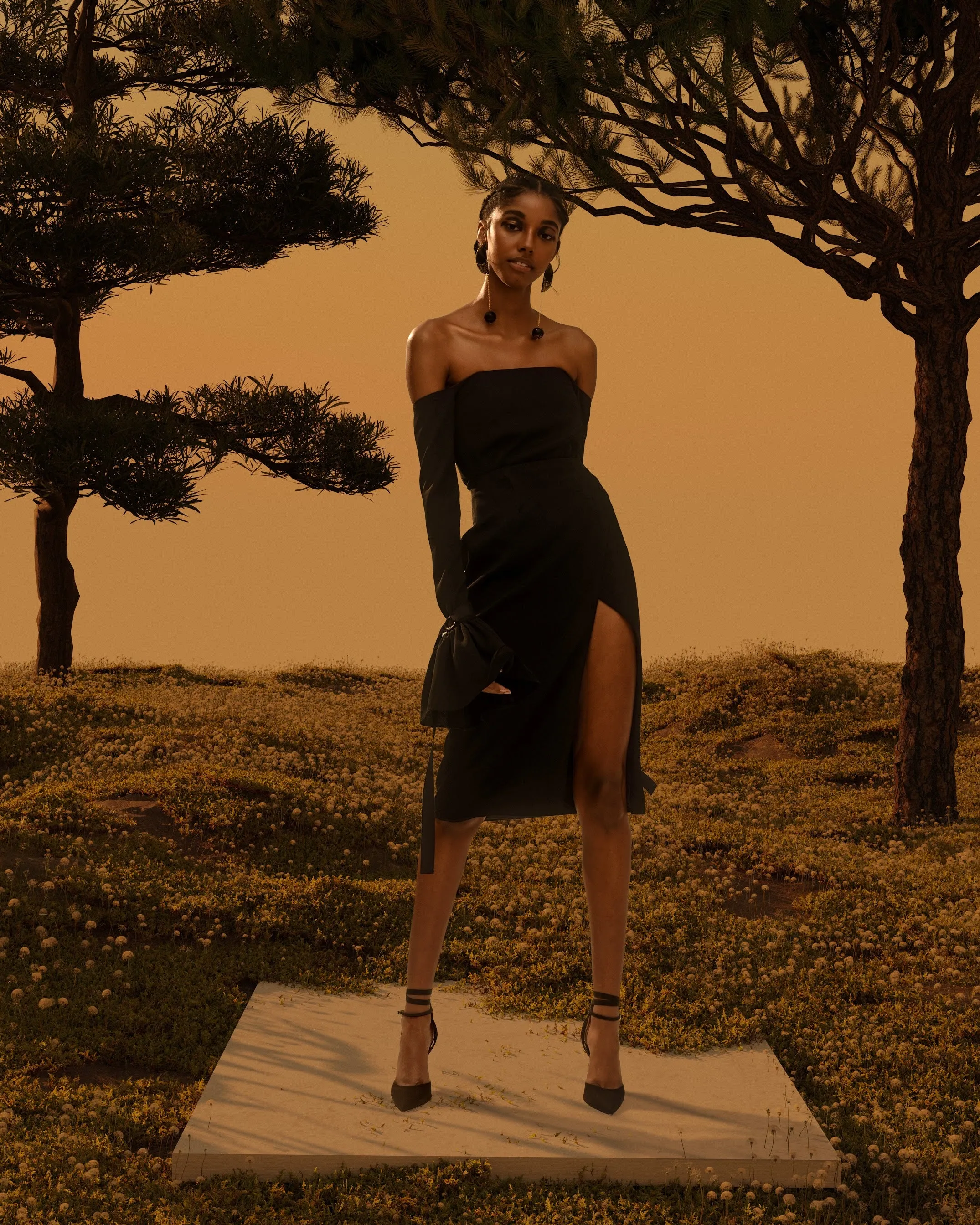RETA | Off-Shoulder Midi Dress