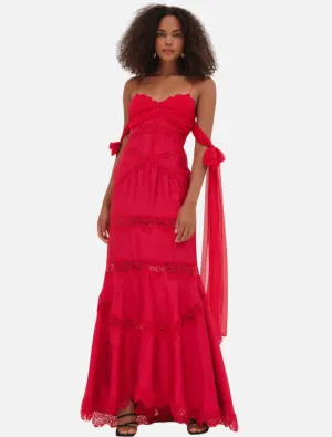 Rita Lace Gown - Red