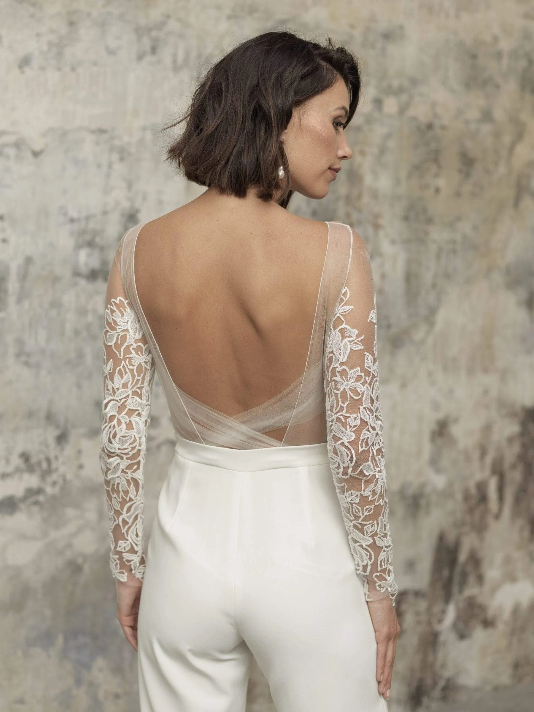 Roycebridal Romantic Bridal Jumpsuit Beach Wedding Dresses