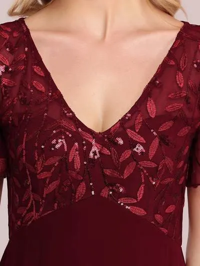 Roycebridal Shannon sequin leaf patterned chiffon mother of the groom dress