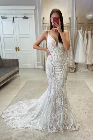 Roycebridal Tulle Vintage Mermaid Floral Lace Wedding Dresses, Bridal Gown, MW1008