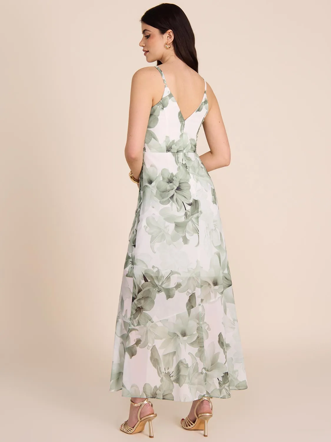 Ruffle High-Low Floral Dress
