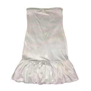 SABORA White Formal Strapless Dress Fitted Shiny Stretchy Women Size Small