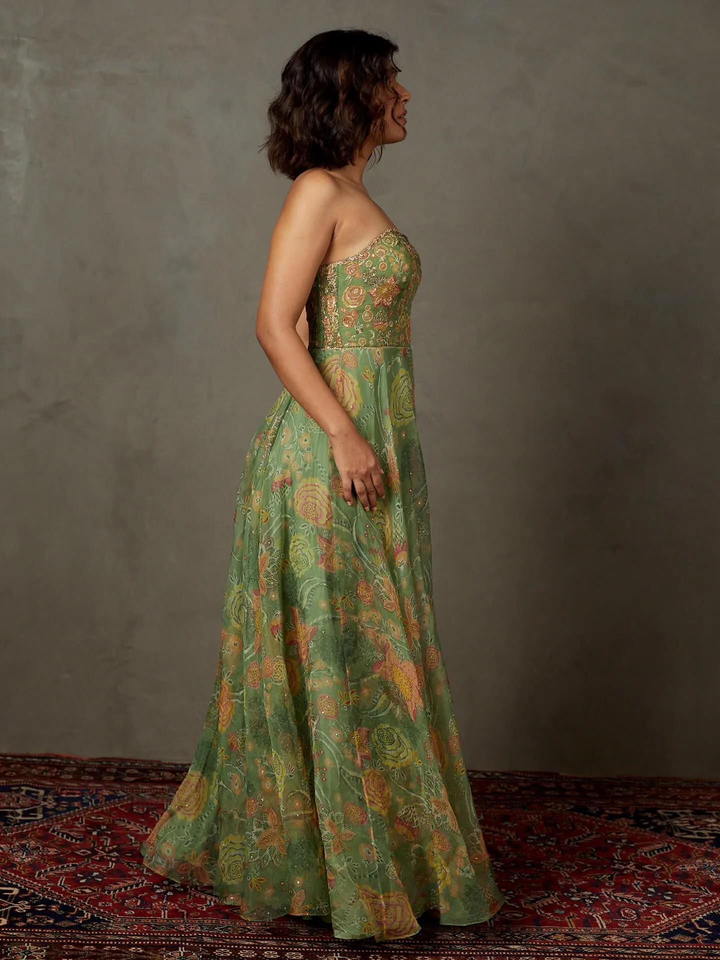Sap green janet dress