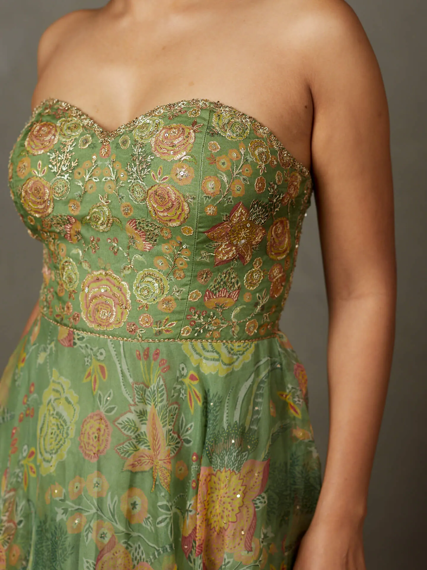 Sap green janet dress