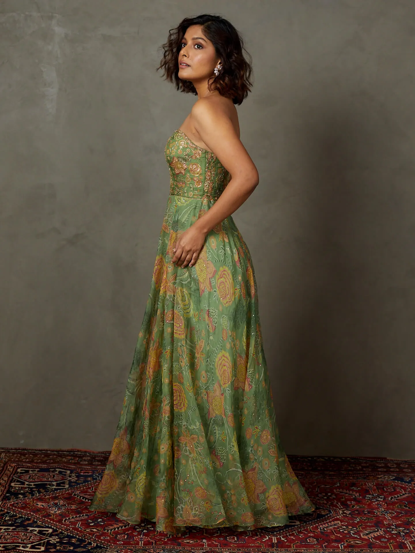 Sap green janet dress