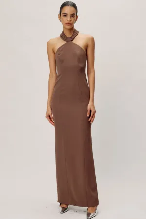 Sasha Halter Crepe Maxi Dress by Ronny Kobo - RENTAL
