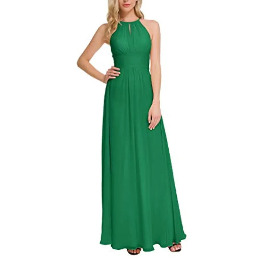 sd-hk Long Chiffon Bridesmaids Dresses Off The Shoulder Party Gowns For Women