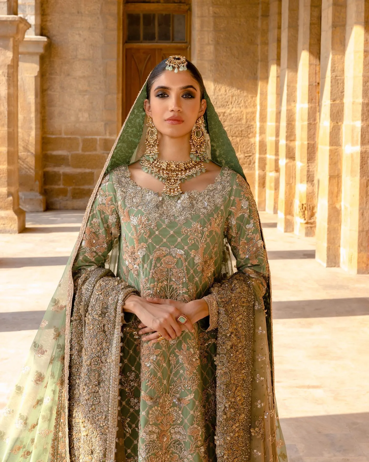Sea Green Lehenga Kameez for Pakistani Bridal Dresses