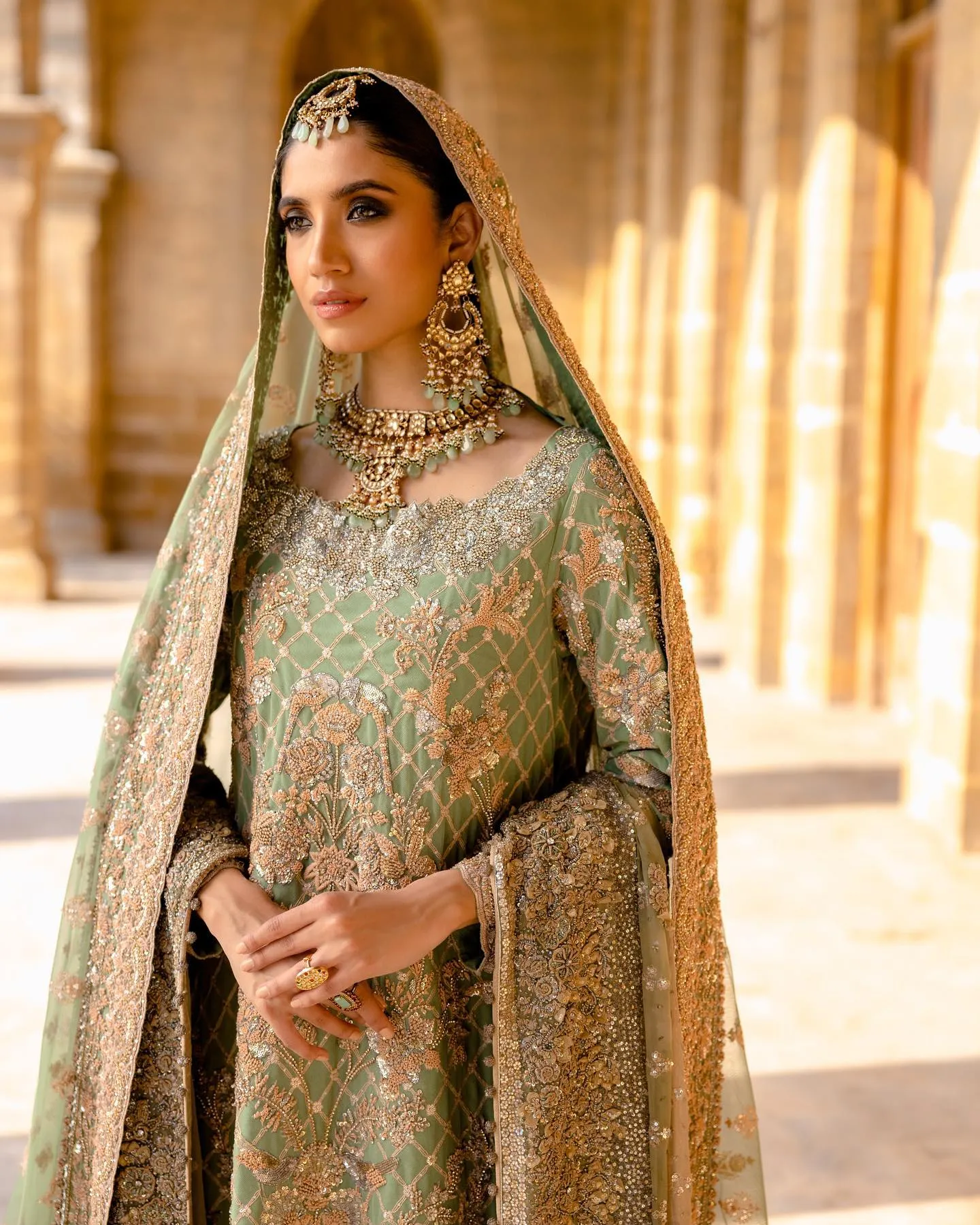 Sea Green Lehenga Kameez for Pakistani Bridal Dresses