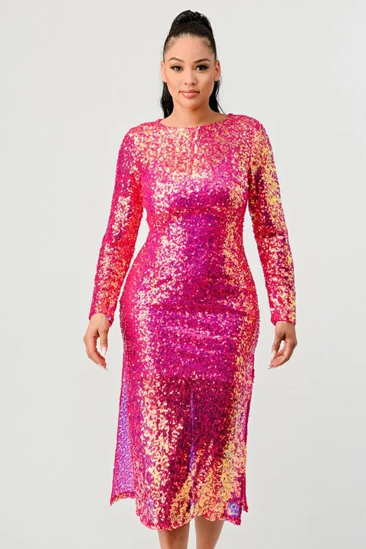 Sequin Glamour Maxi Party Dress