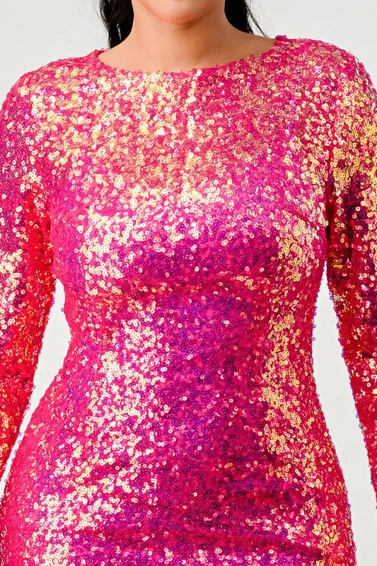 Sequin Glamour Maxi Party Dress