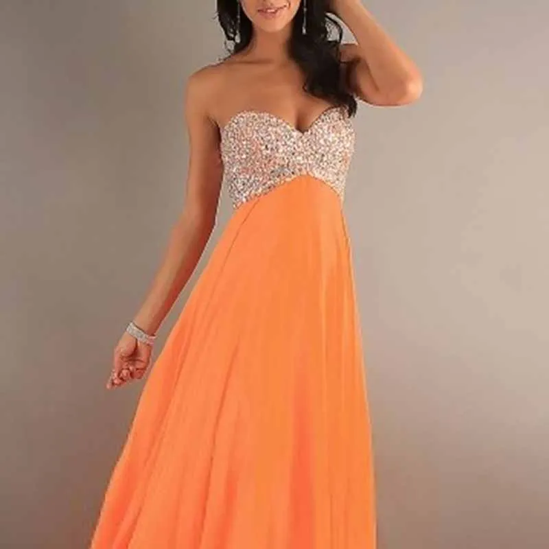 Sequin Top Chiffon Bottom Strapless Bridesmaid Dress 100 Colors Available
