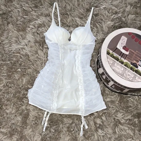 Sexy Little Bride Chemise w/ Garter Strap