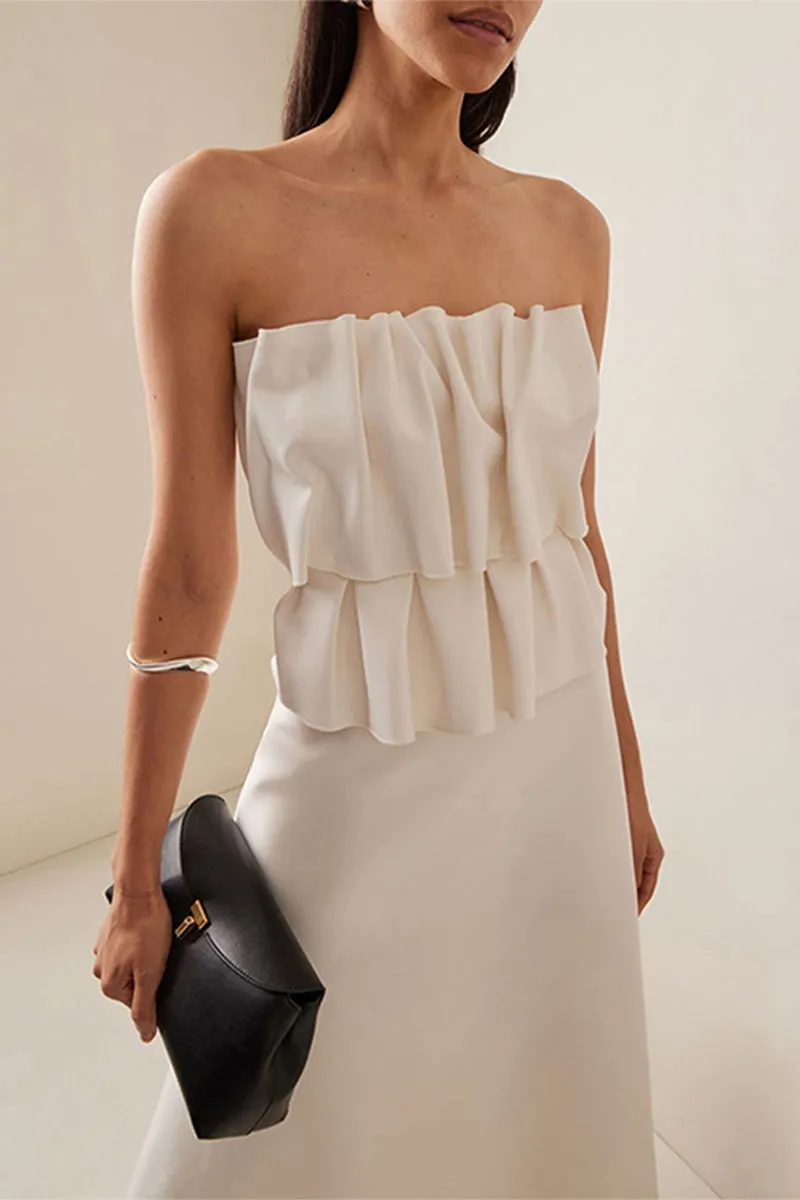 Sexy Ruched Strapless Strapless Dresses