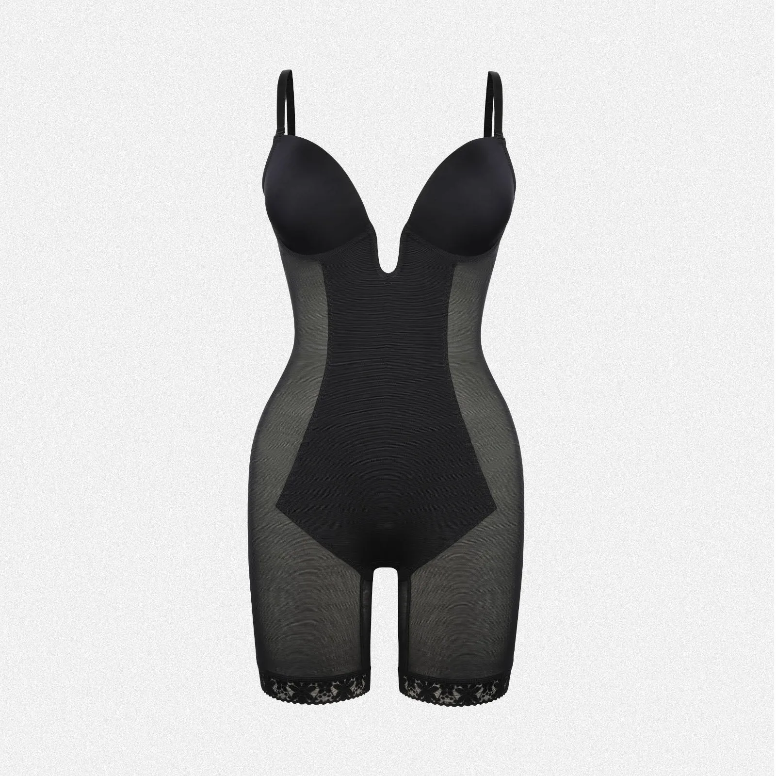 Shaperin Backless U Plunge Shapewear Bodysuit Strapless Full Body Shaper
