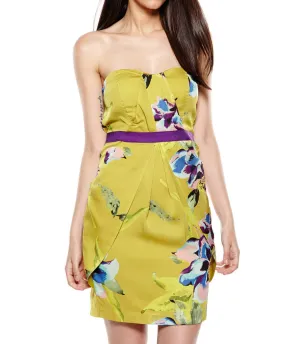 Show-off Strapless Floral Dress
