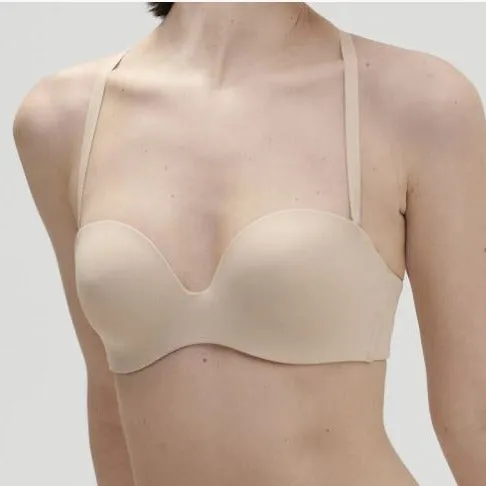 Simone Perele Essentiel Strapless Plunge Bra Peau Rose