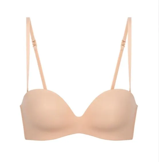 Simone Perele Essentiel Strapless Plunge Bra Peau Rose