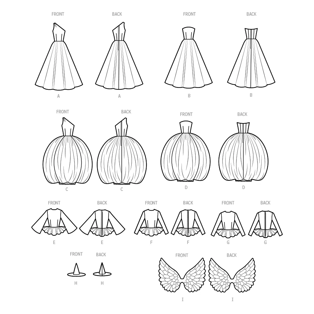Simplicity Pattern 9662 Holiday Fashion Doll Clothes