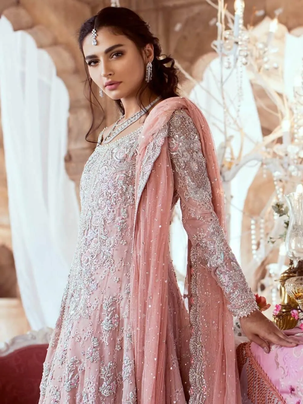 Soft Light Pink Lehenga for Reception # B2028