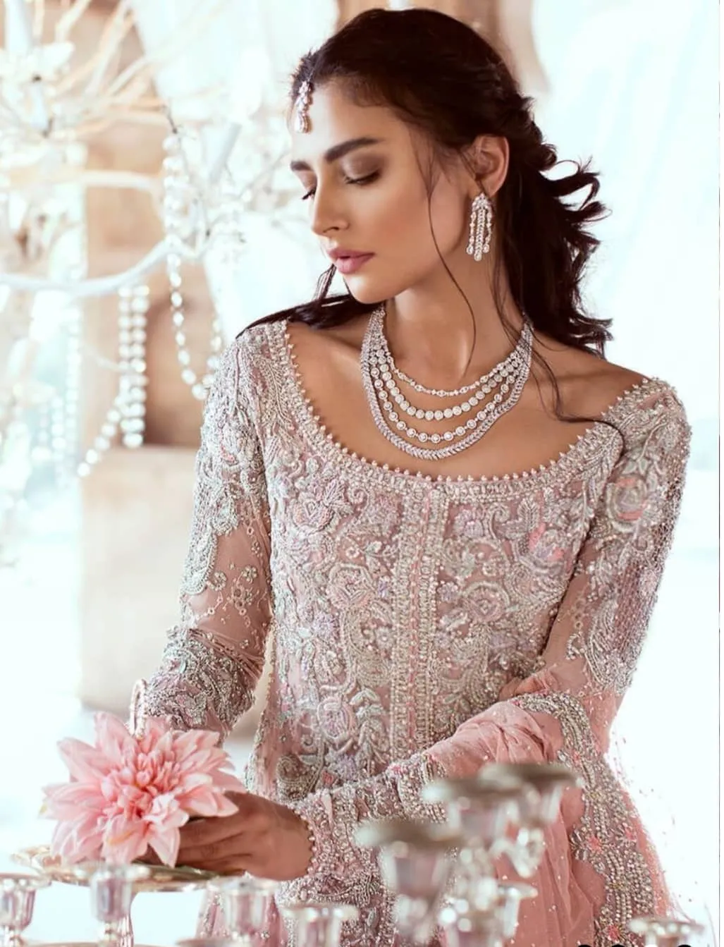 Soft Light Pink Lehenga for Reception # B2028