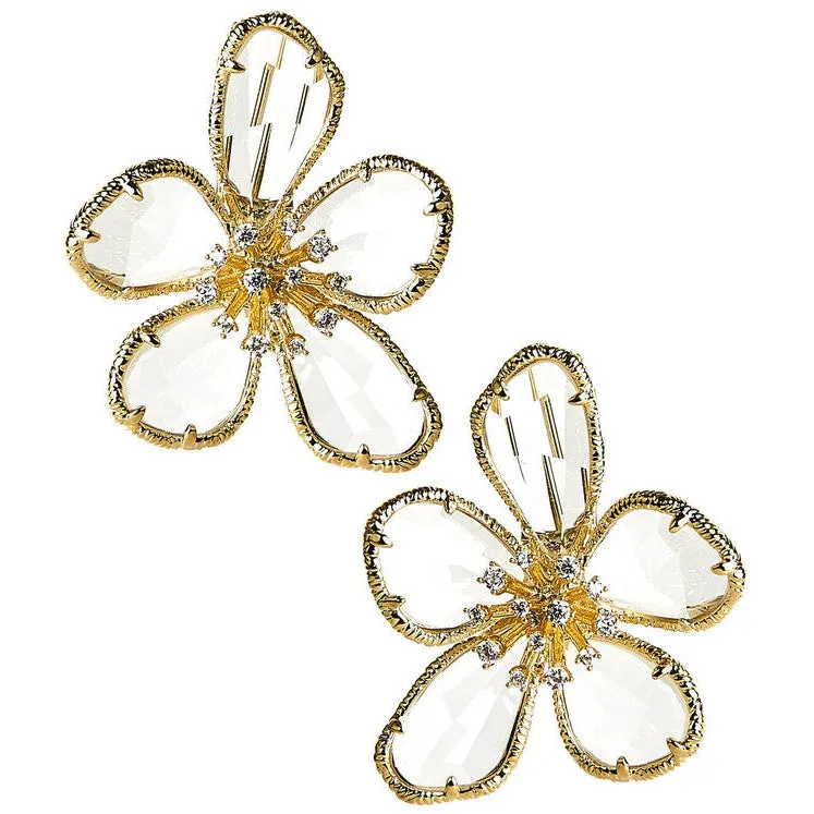 Sonja Crystal Floral Stud Earring
