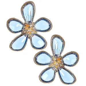Sonja Crystal Floral Stud Earring