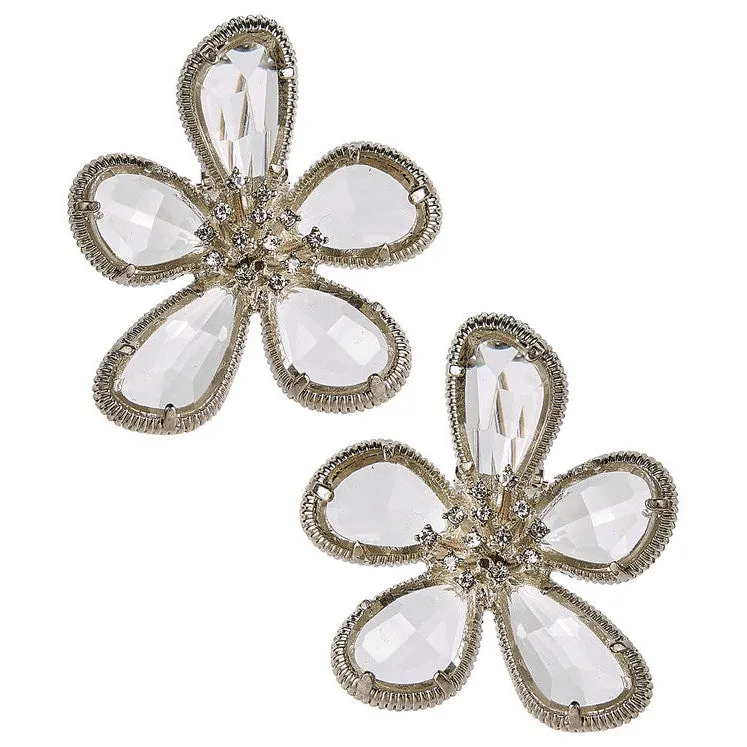Sonja Crystal Floral Stud Earring