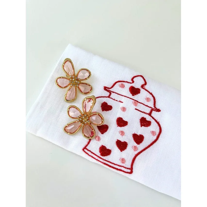 Sonja Crystal Floral Stud Earring