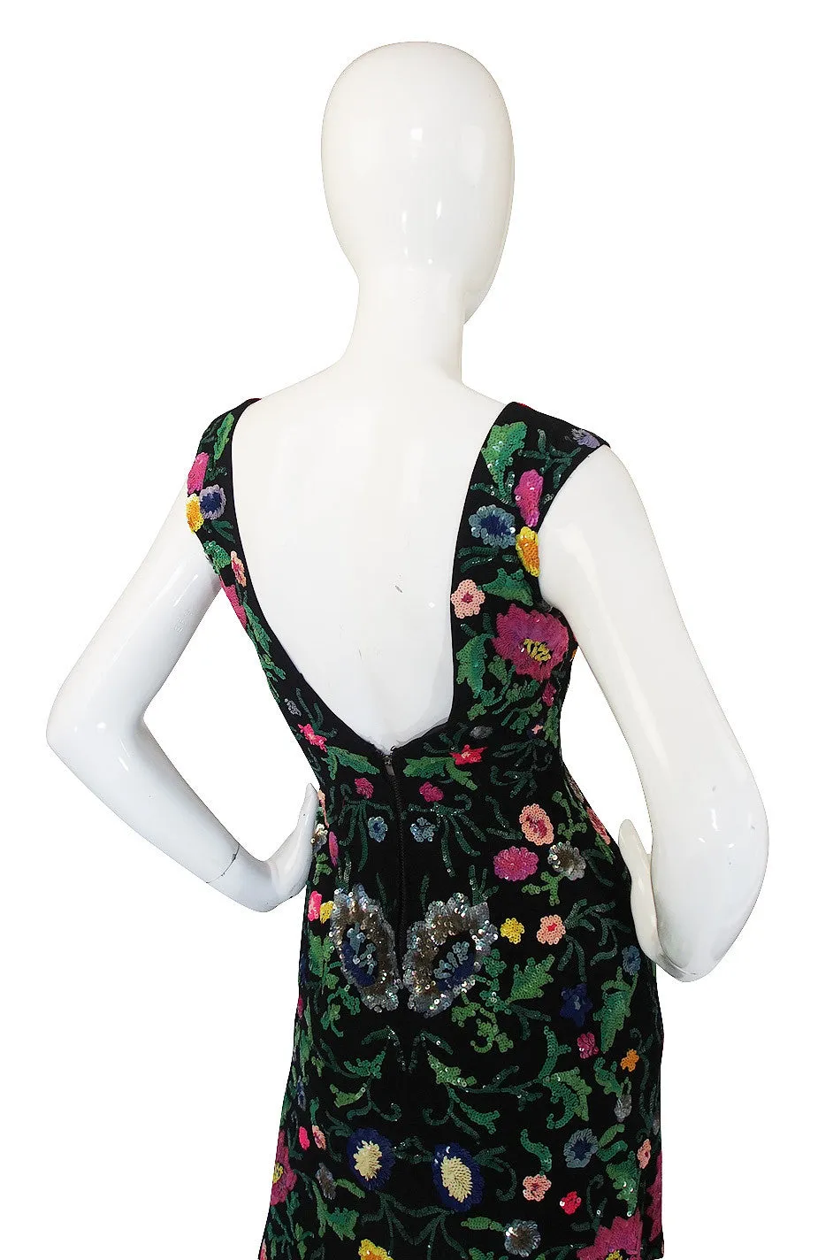 Spectacular Late 1920s, Early 30s Floral Sequin Gown