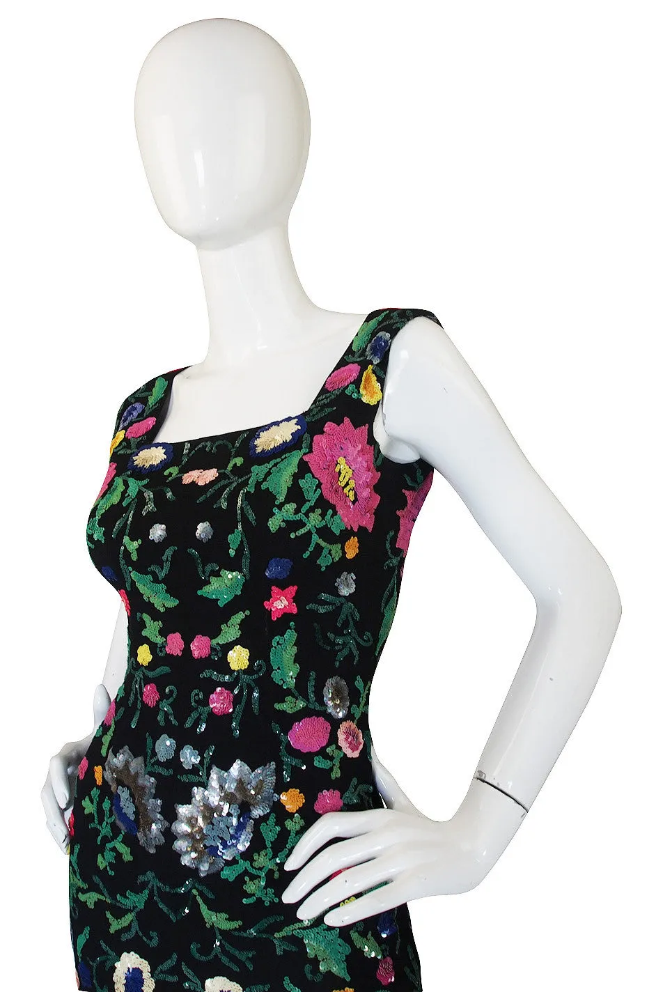 Spectacular Late 1920s, Early 30s Floral Sequin Gown
