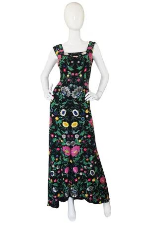 Spectacular Late 1920s, Early 30s Floral Sequin Gown
