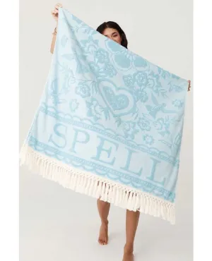 Spell Love Note Towel Sky