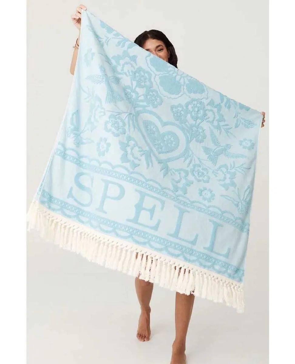 Spell Love Note Towel Sky