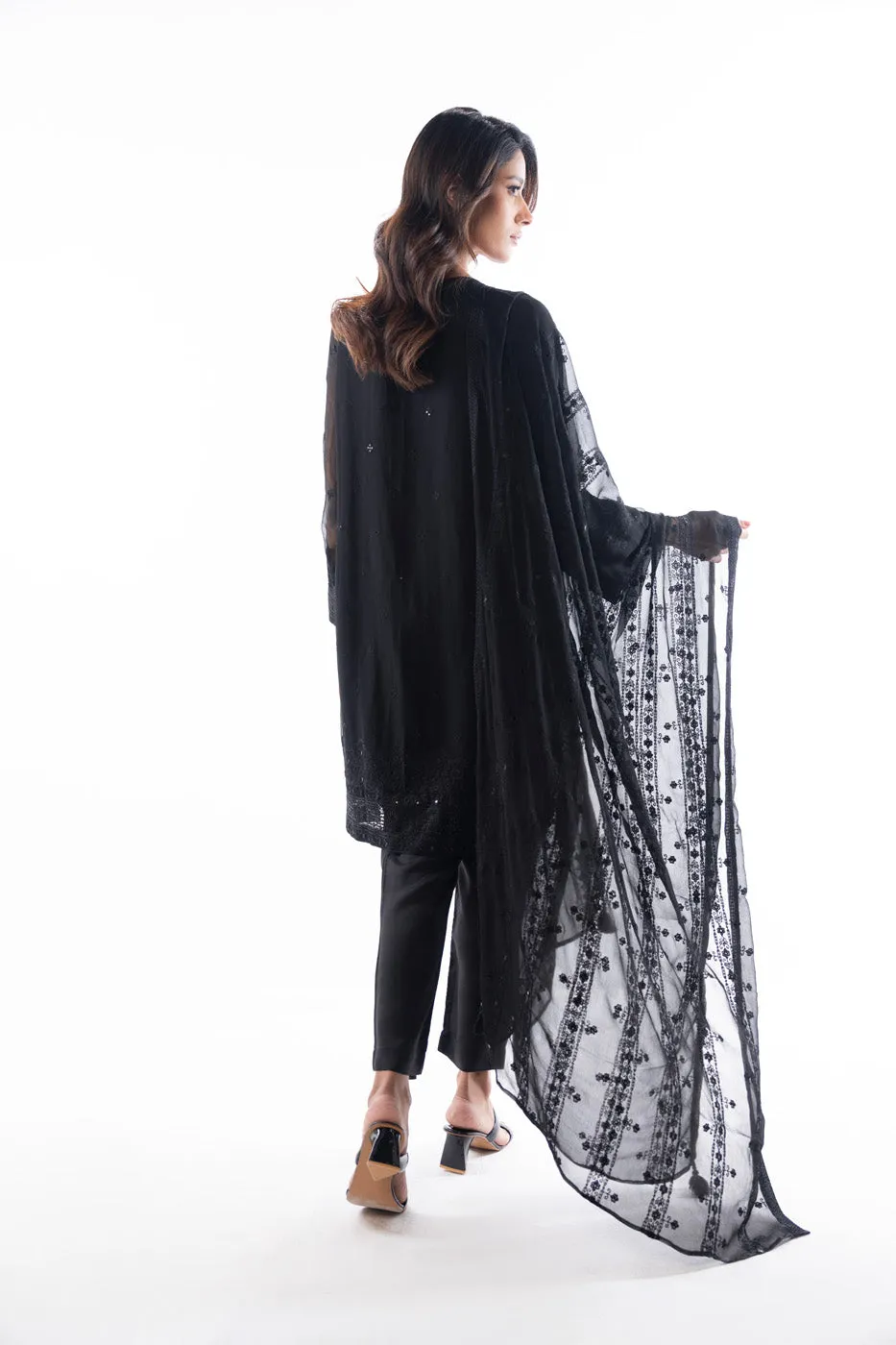Stitched - 3 Pc Chiffon Outfit