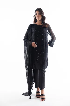 Stitched - 3 Pc Chiffon Outfit