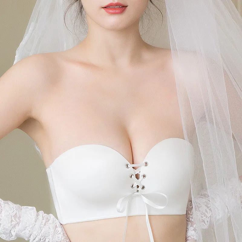 Strapless Bra Invisible Underwear Women's Set