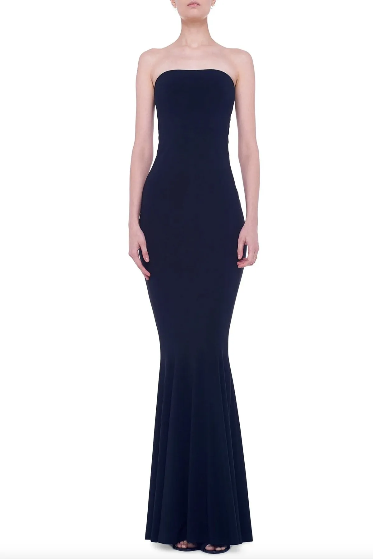 Strapless Fishtail Gown in Black
