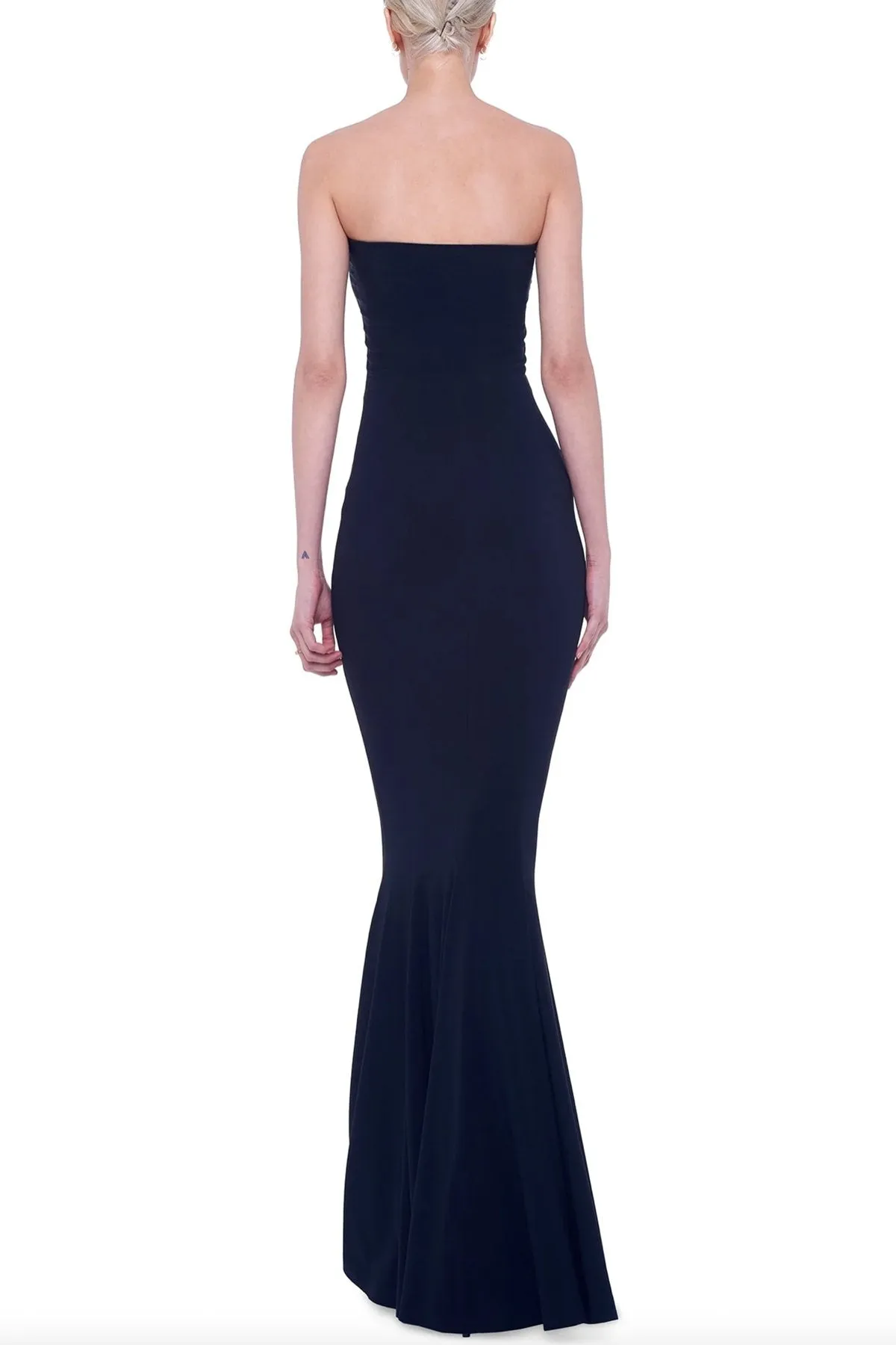 Strapless Fishtail Gown in Black