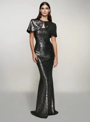 Strapless Gown with Caplet