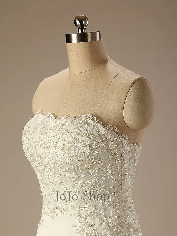 Strapless Mermaid Lace Wedding Dress