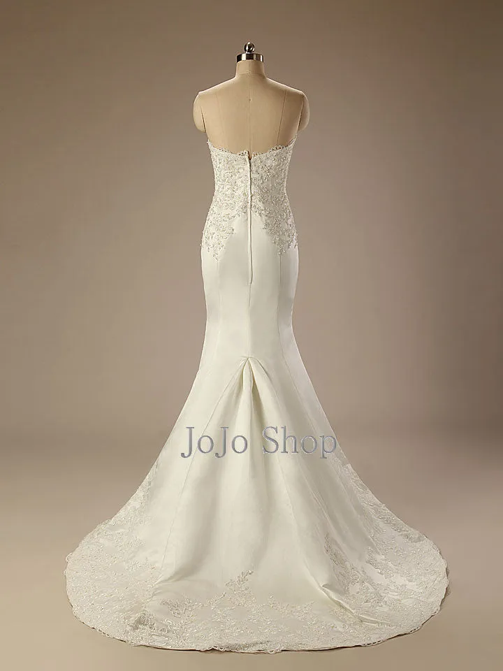 Strapless Mermaid Lace Wedding Dress