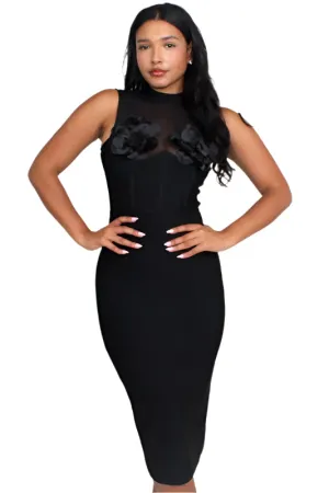 Style Moment- All black fitted dress